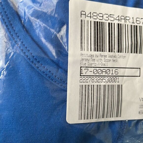 Attitudes by Renee Washed Cotton Jersey Tee with Scoop Neck - Picture 3 of 4